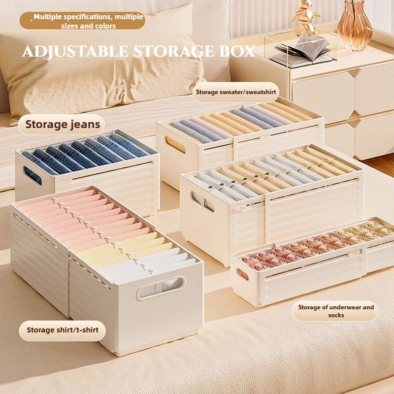 ปรับเสื้อผ้ากล่องเก็บตู้เสื้อผ้าหมวดหมู่เสื้อผ้าOrganizerห้องครัวตู้Storage Bin Home Organizer 1
