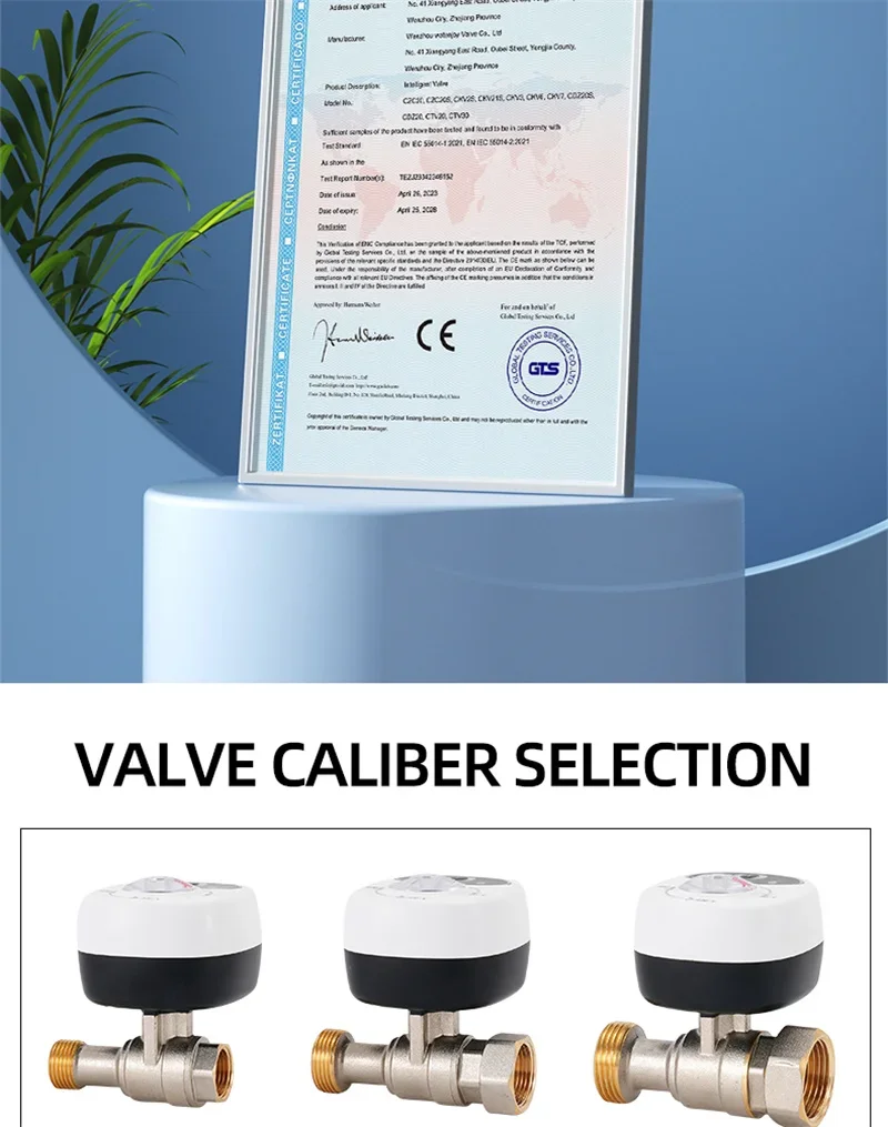 Tuya Smart WiFi Water & Gas Valve DN15/20/25, Alexa & Google Home Compatible, AP