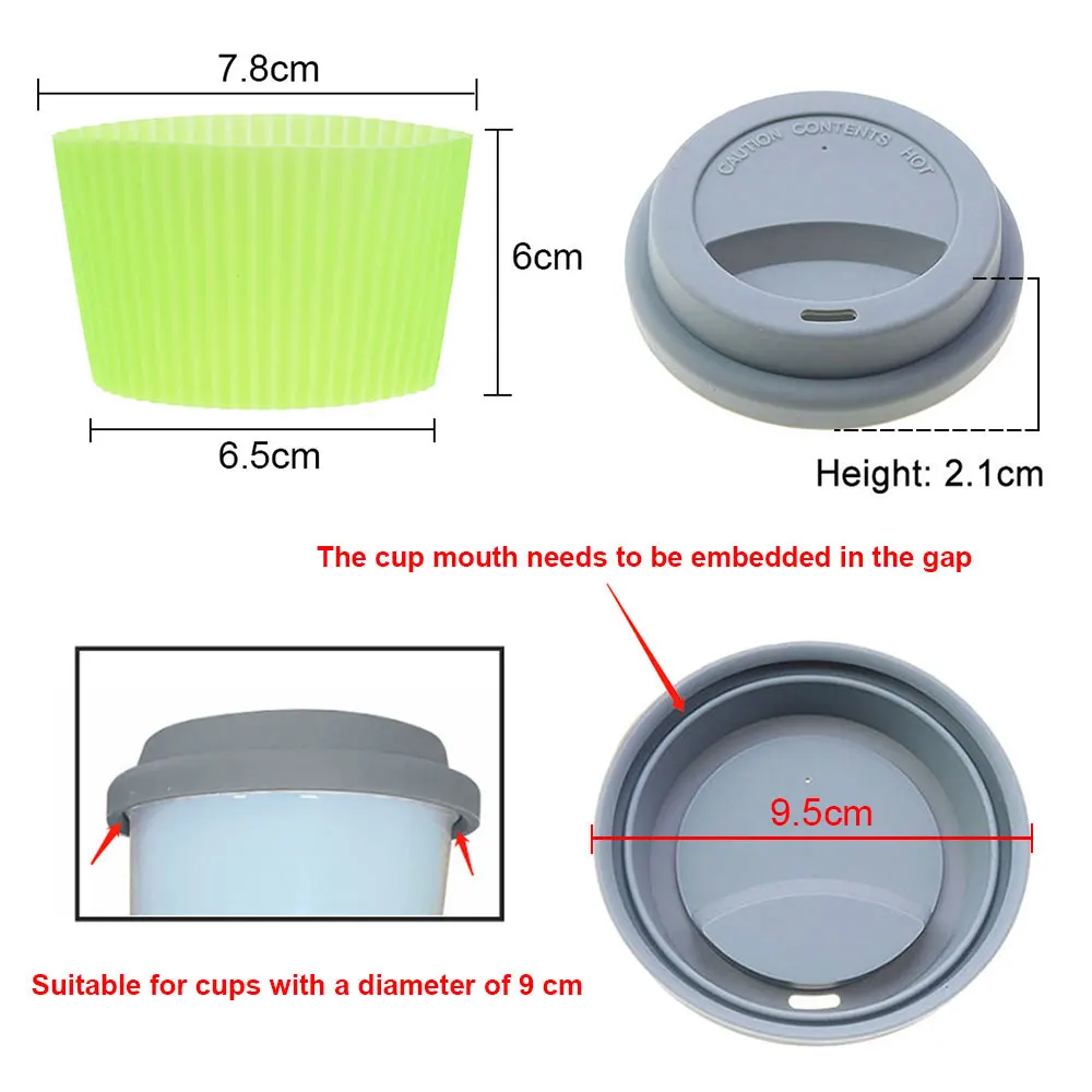 Eco-Friendly Silicone Cup Lids - Reusable and Insulating Dust Covers