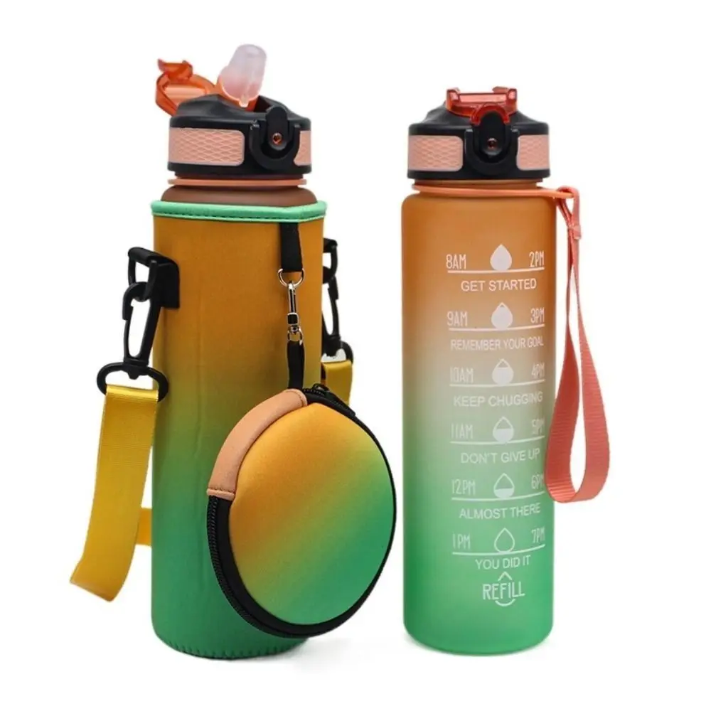 

with Headphone Bag Water Bottle Bag Adjustable Strap Crossbody Strap Sports Water Bottle Sleeve Portable Earphone Pouch