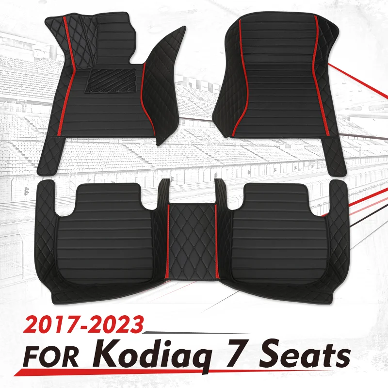 

Автомобильные коврики под заказ для Skoda Kodiaq Seven сиденья 2017-2023 19 20 21 автомобильные накладки на ножки искусственная Обложка аксессуары для интерьера