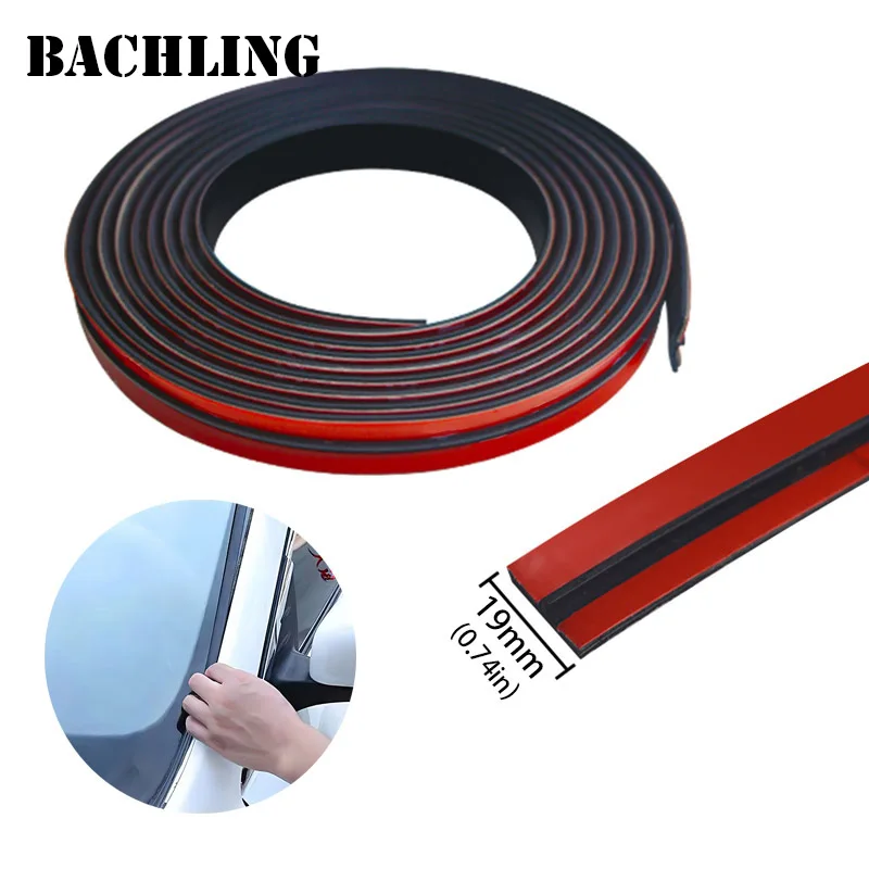 Car Strip 14/19mm Auto Window Edge Windshield Rubber Seals Universal Roof Protector Seal Cars Sealing Accessories