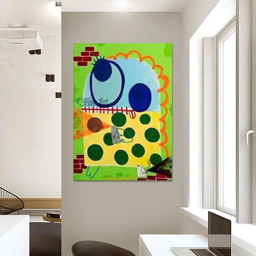 

Kids Room Wall Hanging Handmade New Modern Abstract Oil Painting Unframed Hand-painted Canvas Art Picture Import Home Decor