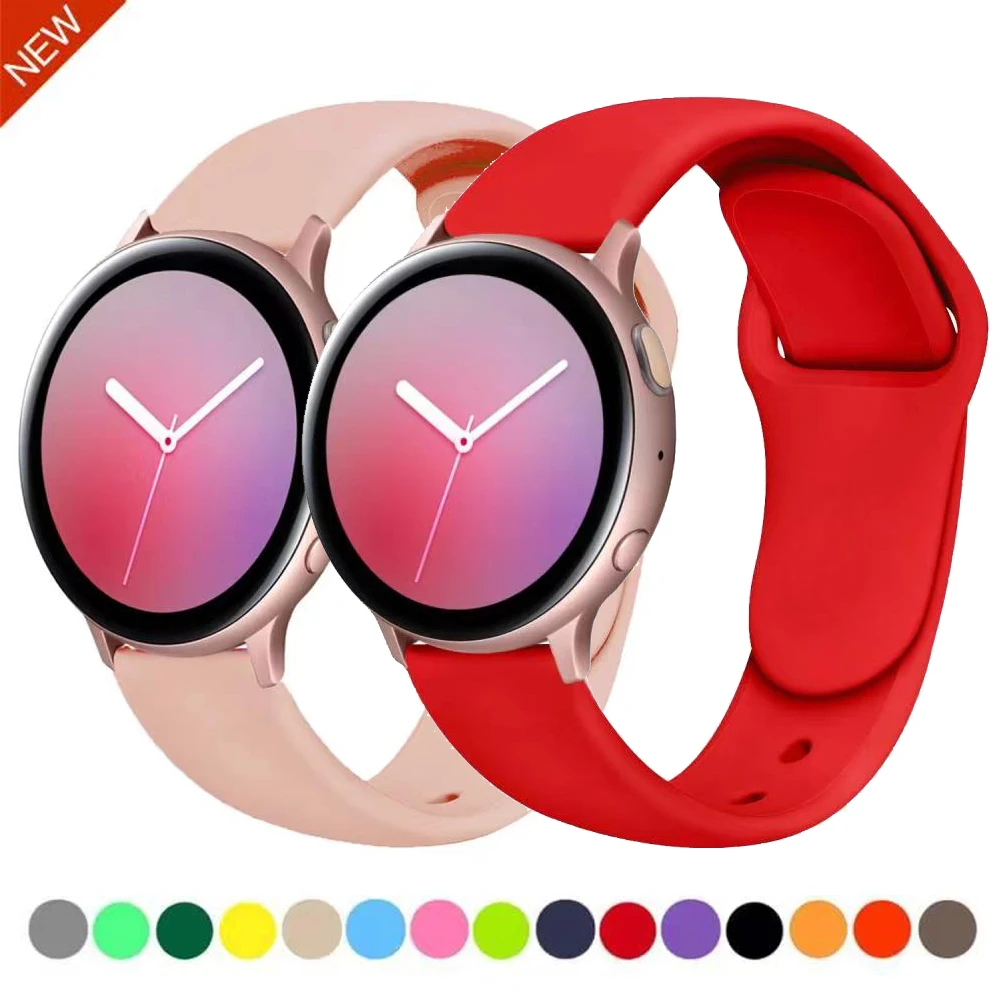 

Ремешок силиконовый для Samsung Galaxy Watch 5/4/3/Huawei Watch 3 GT3/Active 2, мягкий браслет для Amazfit GTR/GTS, 20 мм 22 мм
