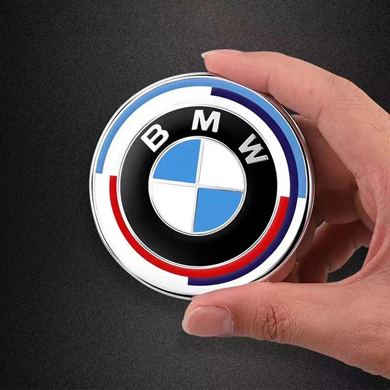 자동차 핸들 배지 엠블럼 스티커, BMW G01 F10 F20 G30 F30 F31 E36 E39 E87 E60 E46 E91 X1 X3 X5 자동차 장식, 45mm
