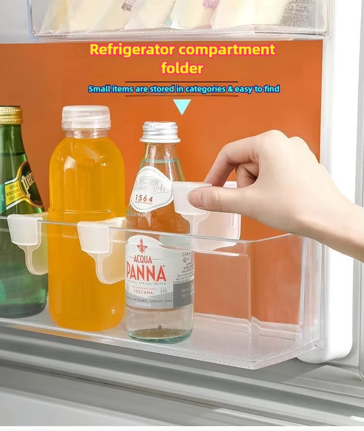 New 10/20PCS Sturdy Clear Refrigerator Organizer Dividers Adjustable Fridge Storage Kitchen Cabinets Space Saving Compartments