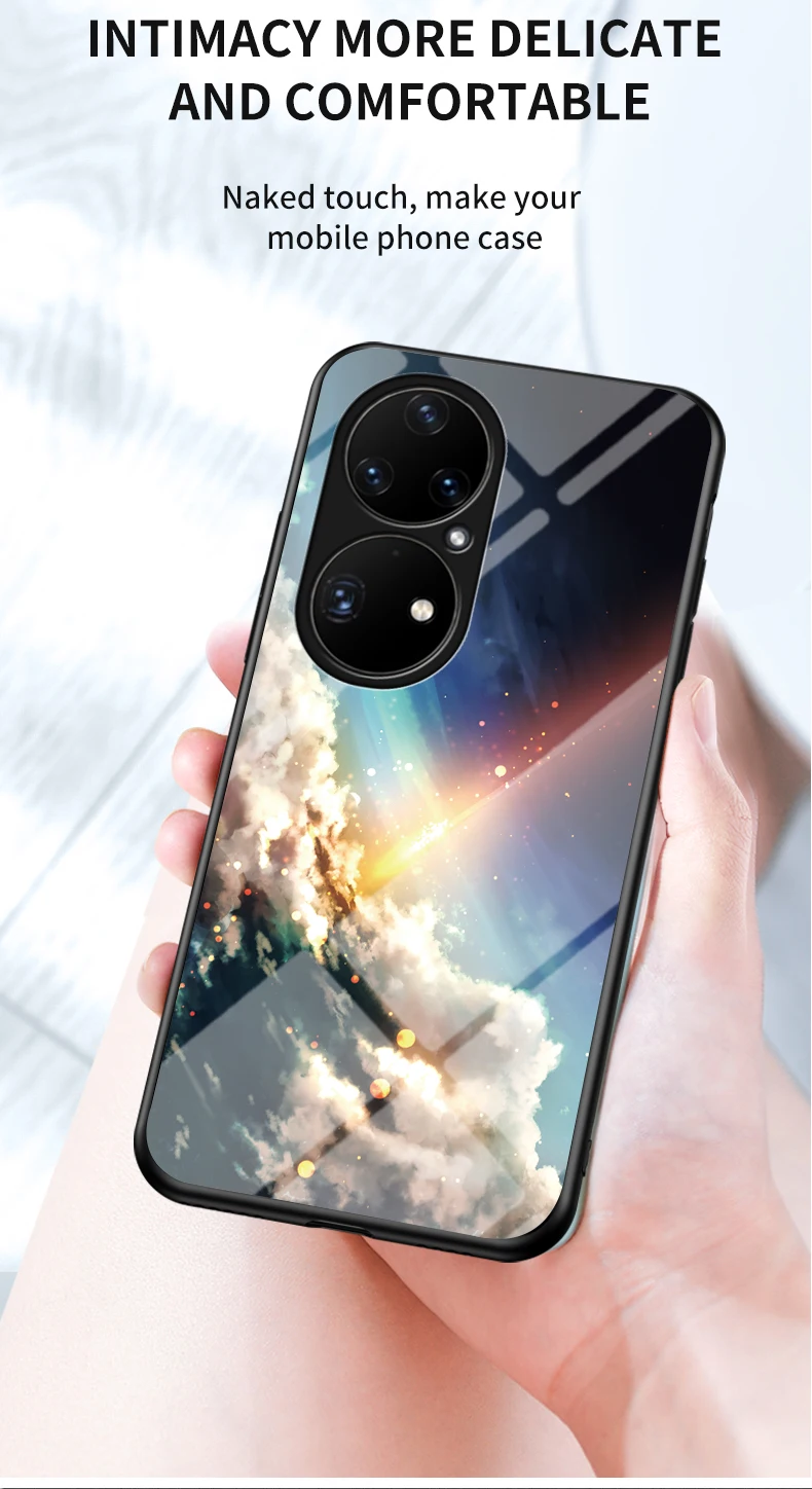 para P9 P10 P20 P30 P40 Lite Case DECLAREYAO Luxo Espelho Rígido Vidro Temperado Coque Para Huawei P9 P10 P20 P30 P40 P50 Pr_voghion.com