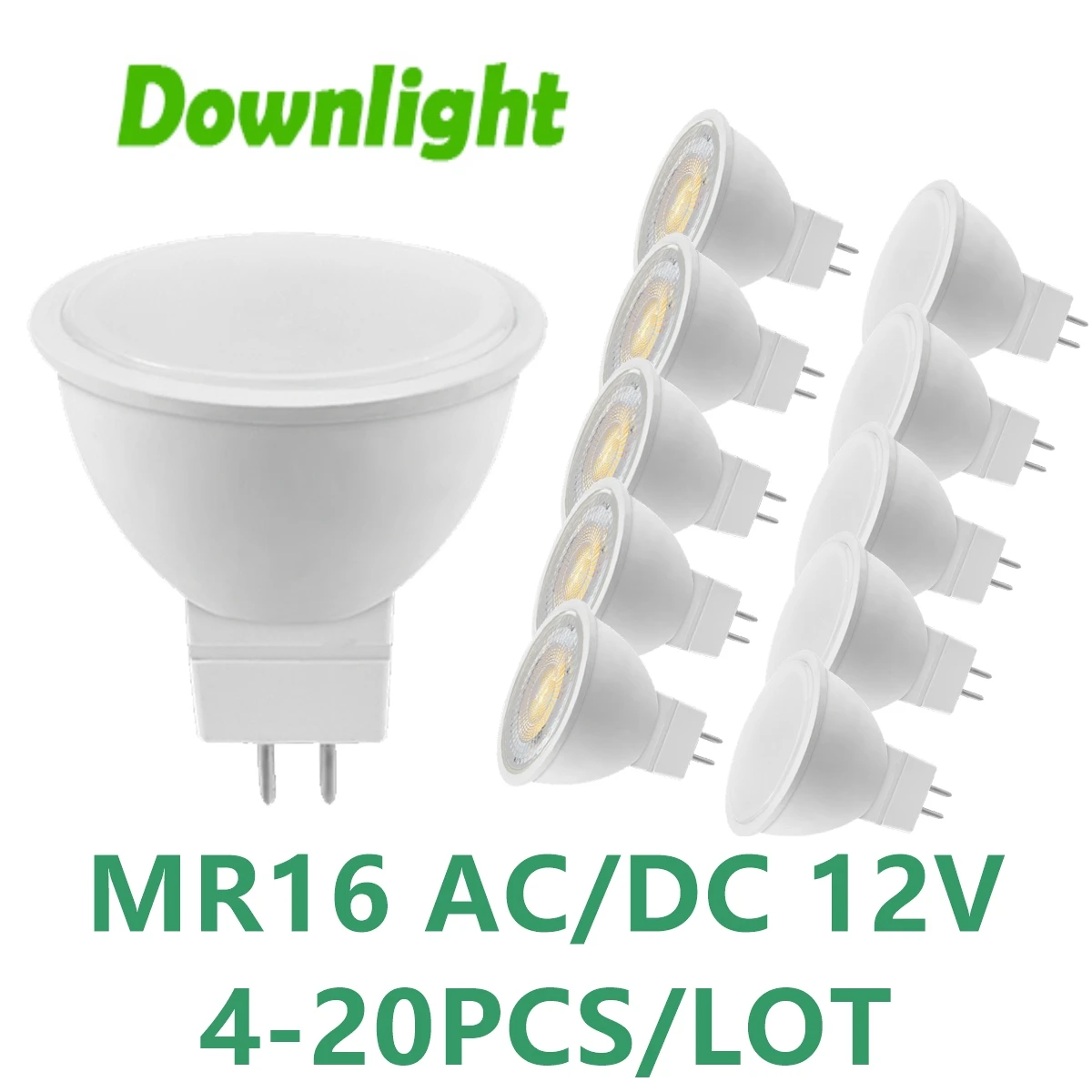 4-20PCS GU5.3 AC/DC 12V LED Spotlight Bulb MR16 Low Pressure 3W 5W 6W 7W  Light 120 Degrees 38 Degrees Study Kitchen For Home