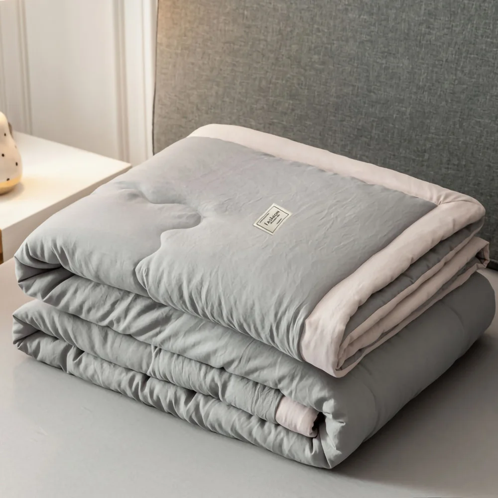 ZTGL Nieuwe moderne katoenen dekbed met airconditioning - lichtgewicht deken gewatteerde lente/zomer dunne quilt katoen ademend dekbed geruite print quilts sprei, A, 150 x 200 cm ZTGL Nieuwe moderne katoenen dekbed met airconditioning - lichtgewicht deken gewatteerde lente/zomer dunne quilt katoen ademend dekbed geruite print quilts sprei, A, 150 x 200 cm