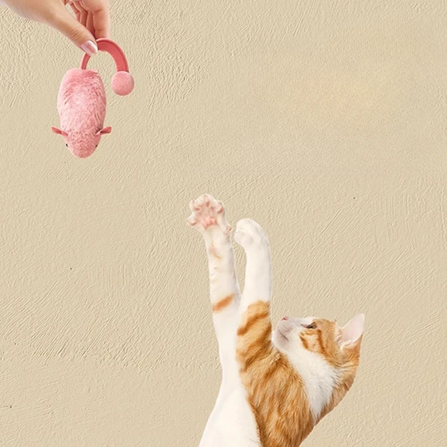 New Interactive Mouse Plush Cat Chew Toys Boredom Interactive Plush Toys Kitten Game Indoor Plush Mice Luminous Toys For Cats 6