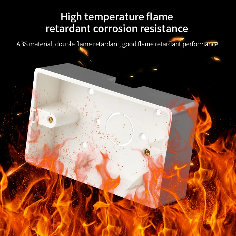 118 Type Surface Mounting Box Wall Switch Socket Bottom Installation Box Back Junction 120*74mm