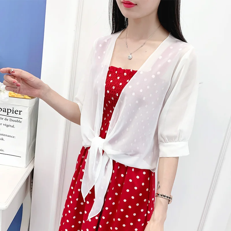 Lace Bolero Women Open Front Party Dress Cape Shrug Ladies Chiffon Cardigan Wedding Jacket Bridal Wraps Shawls Black Red White