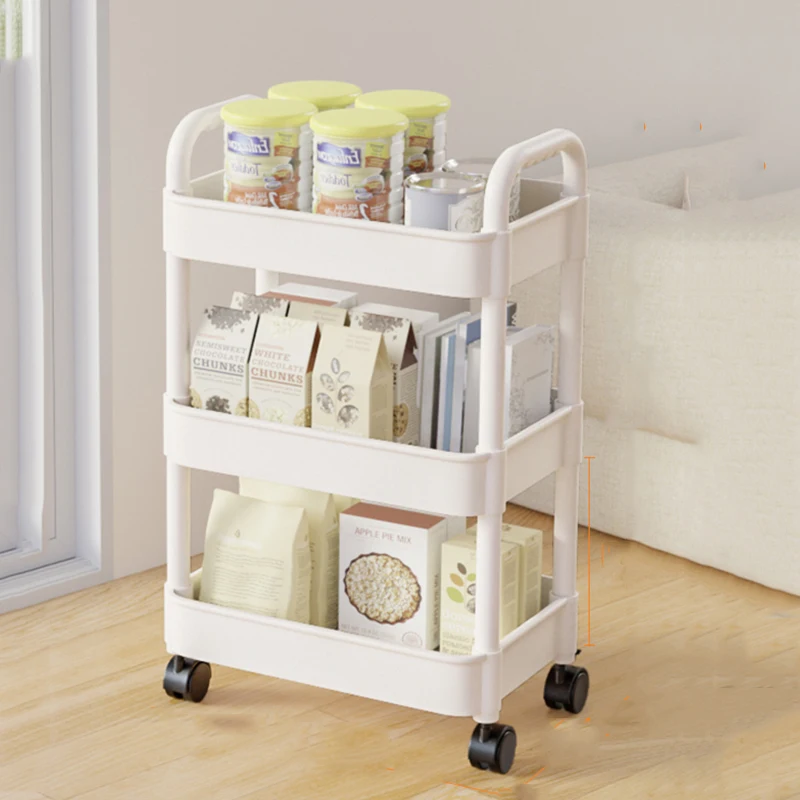 Kitchen Storage Trolley Organization Utility Basket Rolling Cabinets Trolley Food Cart Serving Vestidores Hotel Furniture
