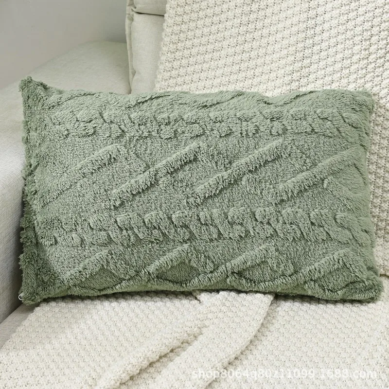 

Plush Pillowcase 3D Rhombus Geometry Soft Throw Pillowcase Embroidery Cushion Cover Living Room Sofa Decor Pillow Cover 30x50cm