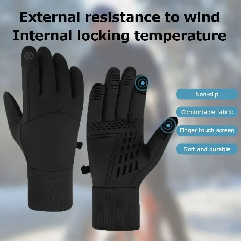 Winter Gloves Waterproof Thermal Sport Glove for Men Women for Running Cycling Driving Ski Hiking Warm Glove for Work 2