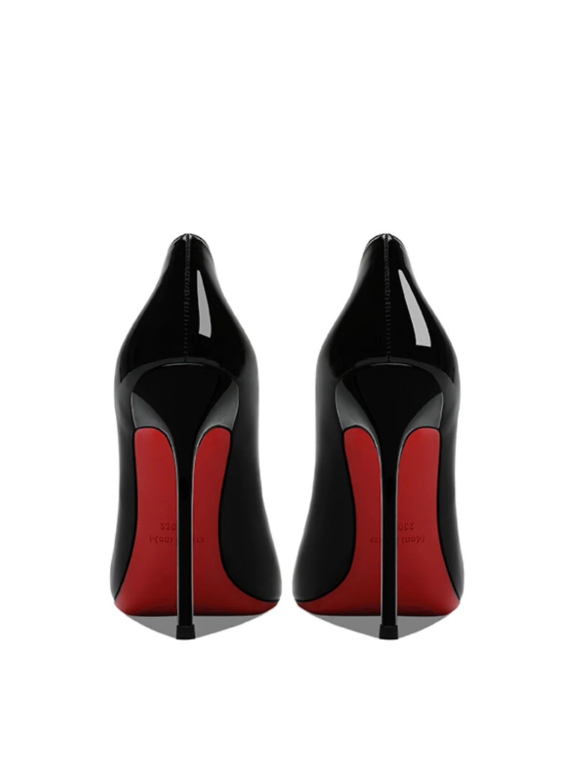Black High Heels 2024 Spring and Autumn New Lacquer Leather Sexy Pointed Professional Sexy Temperament Red Sole Single Shoes