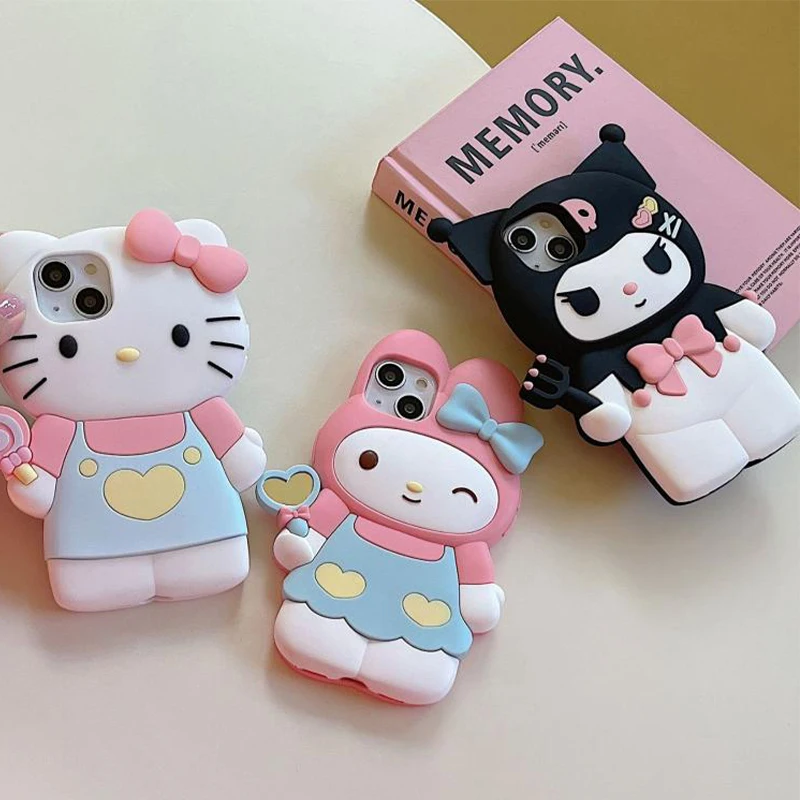 

Kawaii Miniso Hellokittys Kuromi My Melody Cartoon Phone Case Drop Cover for Iphone15 12 13 14Promax Silicone Soft Case for Girl