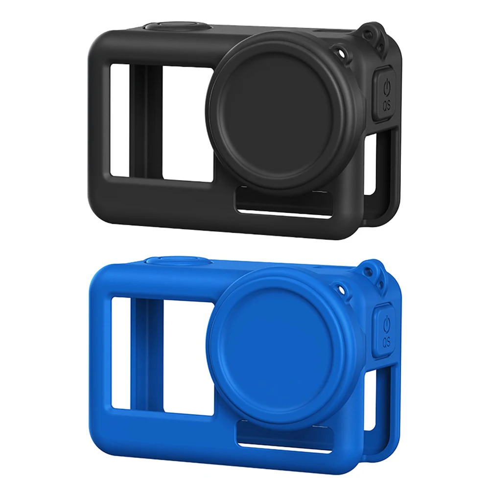Silicone Full Protective Frame Case Anti-Scratch Protective Case Cover with Neck Rope for DJI Action 3 4 Camera Accessories action camera accessory action camera protector