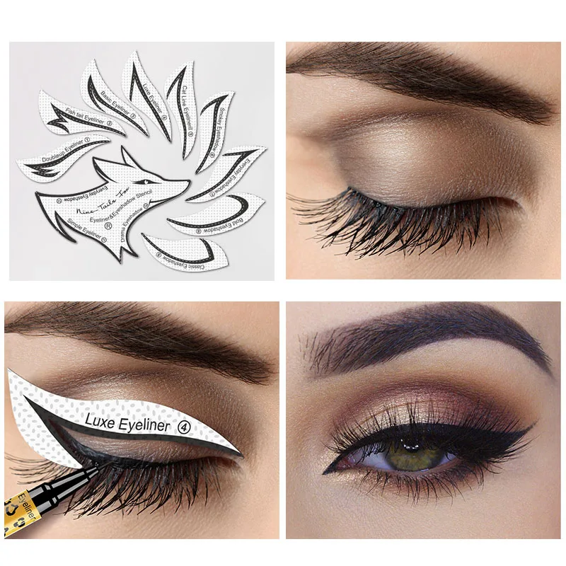 Makeup Tools 2Pcs/Pack Multi-Functional Eye Makeup Template Eye Shadow Eyeliner Stencil Makeup Tools