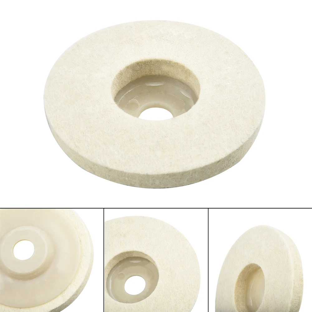

1pcs Car Polishing Wheel Pad 4inch 12mm Wool Felt Buffing Disc For Furniture Woodwork Glass Stainless Steel Precise Instrument
