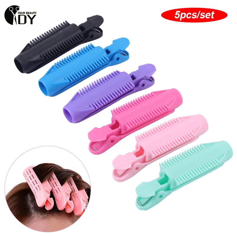 5PCS Magic Hair Care Rollers Hair Roots Natural Fluffy Hair Clip Sleeping No Heat Plastic Hair Curler Twist Styling Diy Tools