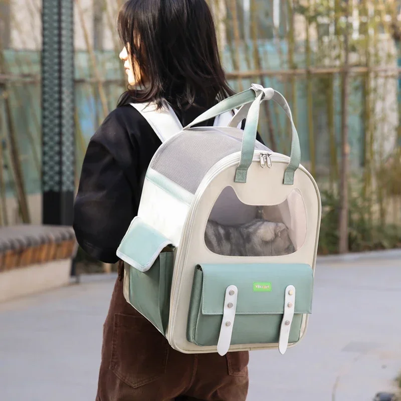 Pet Cat Carrier Bag Cat Backpack Breathable Portable For Cats Small Dogs Carrying Pet Supplies Outdoor Travel Backpack