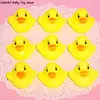 12pcs Cute Mini Yellow Rubber Float Squeaky Sound Duck Bath Toy Baby Bathroom Water Pool Funny Toys For Girls Boys Gifts 6