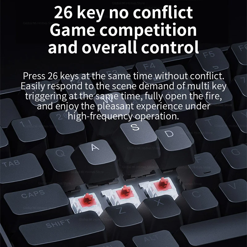 Xiaomi Mechanical Keyboard Wired Gaming Youpin 104 Full Keys For Mac Win Os Switch Led Keyboard For Gaming Office Keyboards Aliexpress