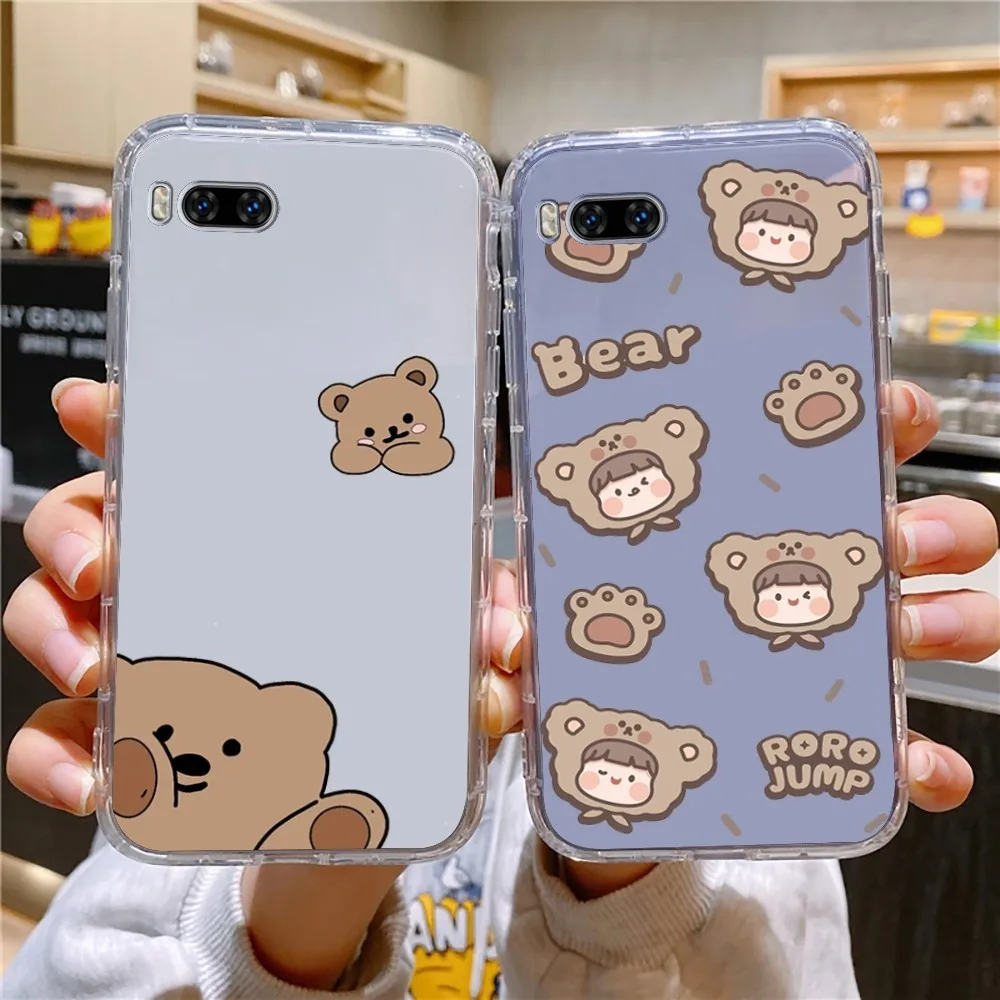 Милый мультяшный медведь чехол для телефона Huawei Mate P10 P20 P30 P40 P50 Smart Z Honor 50 60 70 Pro Lite прозрачный чехол