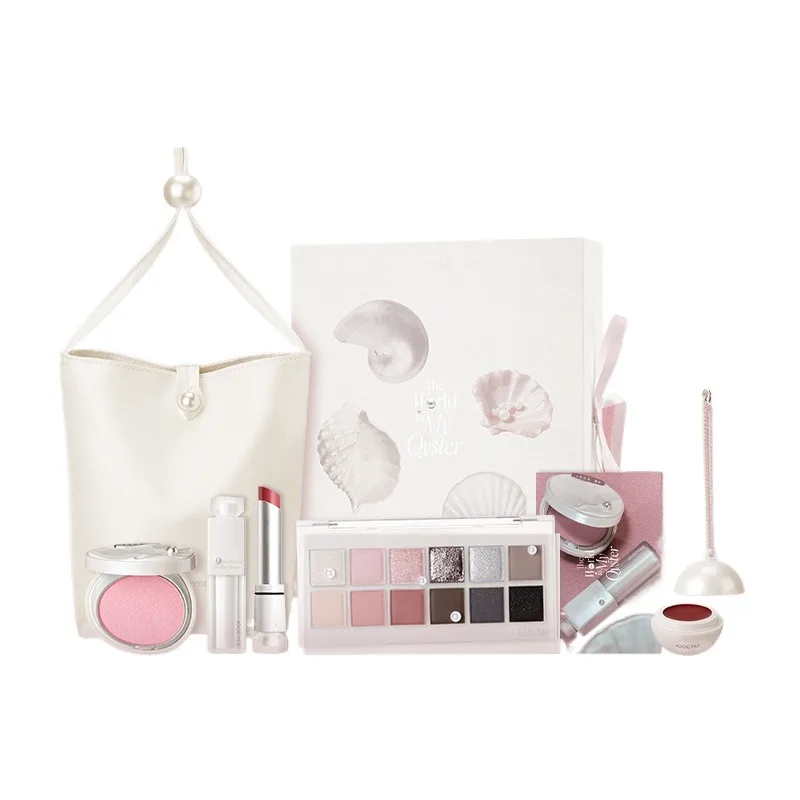 Joocyee Makeup Kit Bag Full Professional Eye Shadow Powder Blusher Lipstick Oyster Heart Limited Makeup Set Box For Girlfriend