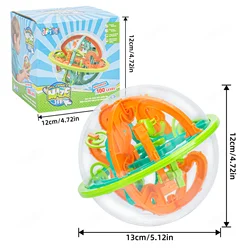 3D Maze Puzzle Ball Brain Game Toy with 100 Challenging Obstacles - Engaging Birthday Gift (100 levels-A)