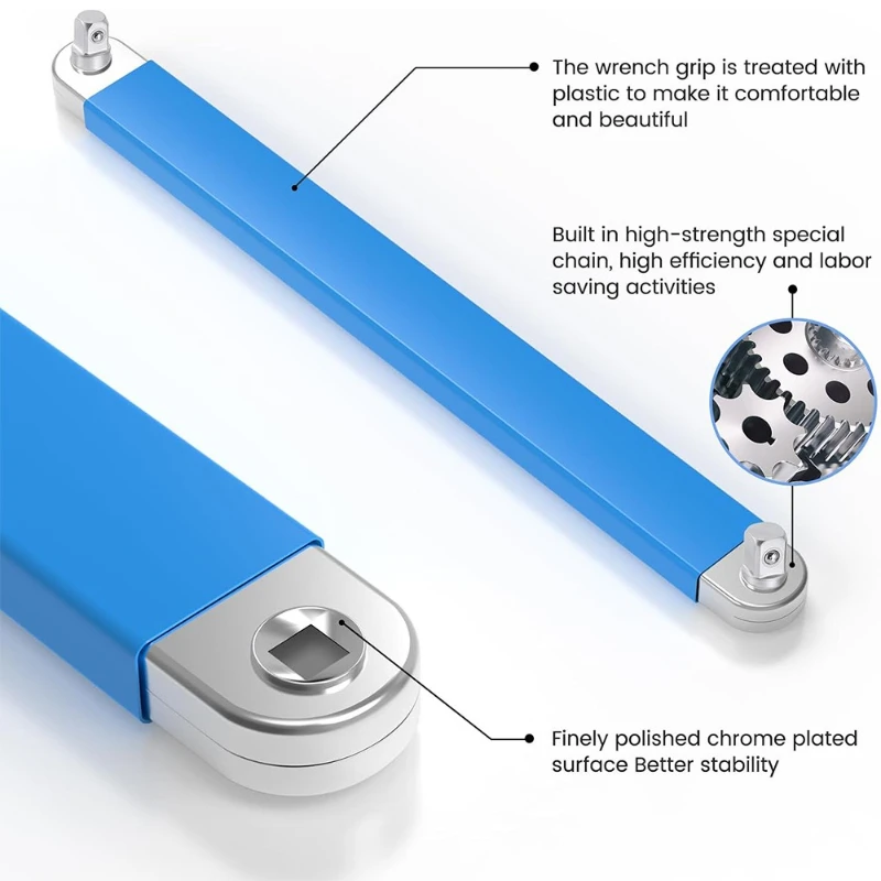 Multi-functional Offset Extension Ratchet Wrench for Small Place 2 in 1 Impact Ready Offset Extension Wrench Set Car Repair Tool