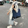 Denim Schoolbag Casual Handbag Adjustable Strap Women Travel Daypack Retro Rucksack for Work Travel 6