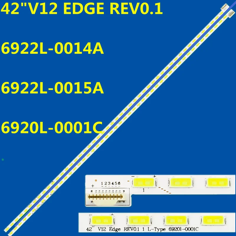 

20Set LED Backlight Strip 42"V12 EDGE REV0. L/R 6922L-0014A 6922L-0015A For TX-L42ETX54 TX-L42ET5E L5EDDYY00366 LC420EUD SEF1