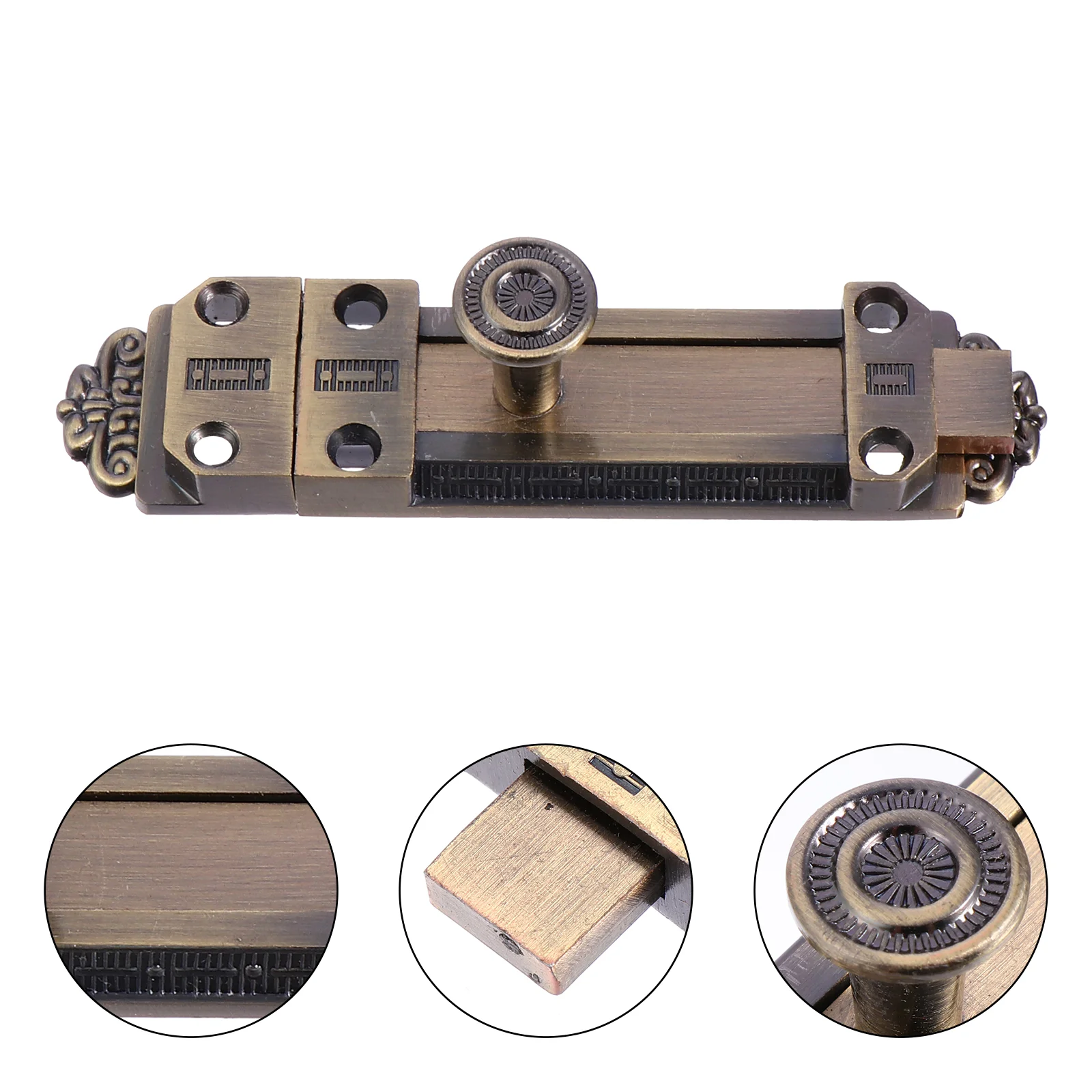 Vintage Solid Bronze Style Zinc Alloy Door Lock Security Sliding Bolt