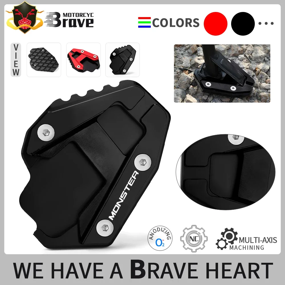 

Аксессуары для мотоциклов с ЧПУ ножкой подставкой удлинитель боковой подставки для Ducati Monster 797 821 937 1200S 1200R