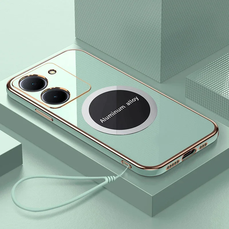 Luxury Shockproof Square Plating Phone Case with Enhanced Back Cover Design