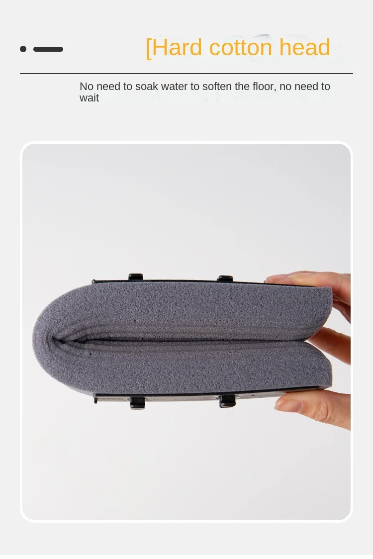 Sponge Mop Hand Wash Free Household Absorbent Rubber Cotton Mop Toilet Folding Squeeze Water With Its Own Cleaning Solution Mop