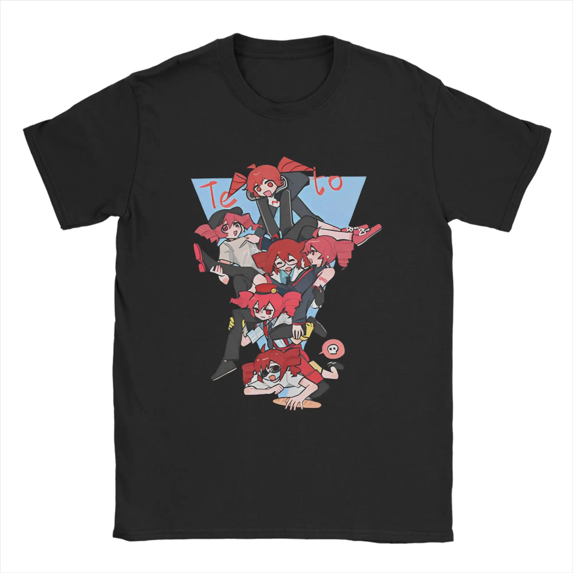 Kasane Teto Anime Oversized Cotton Crewneck T-Shirt - Hipster Streetwear Short Sleeve Beach Top