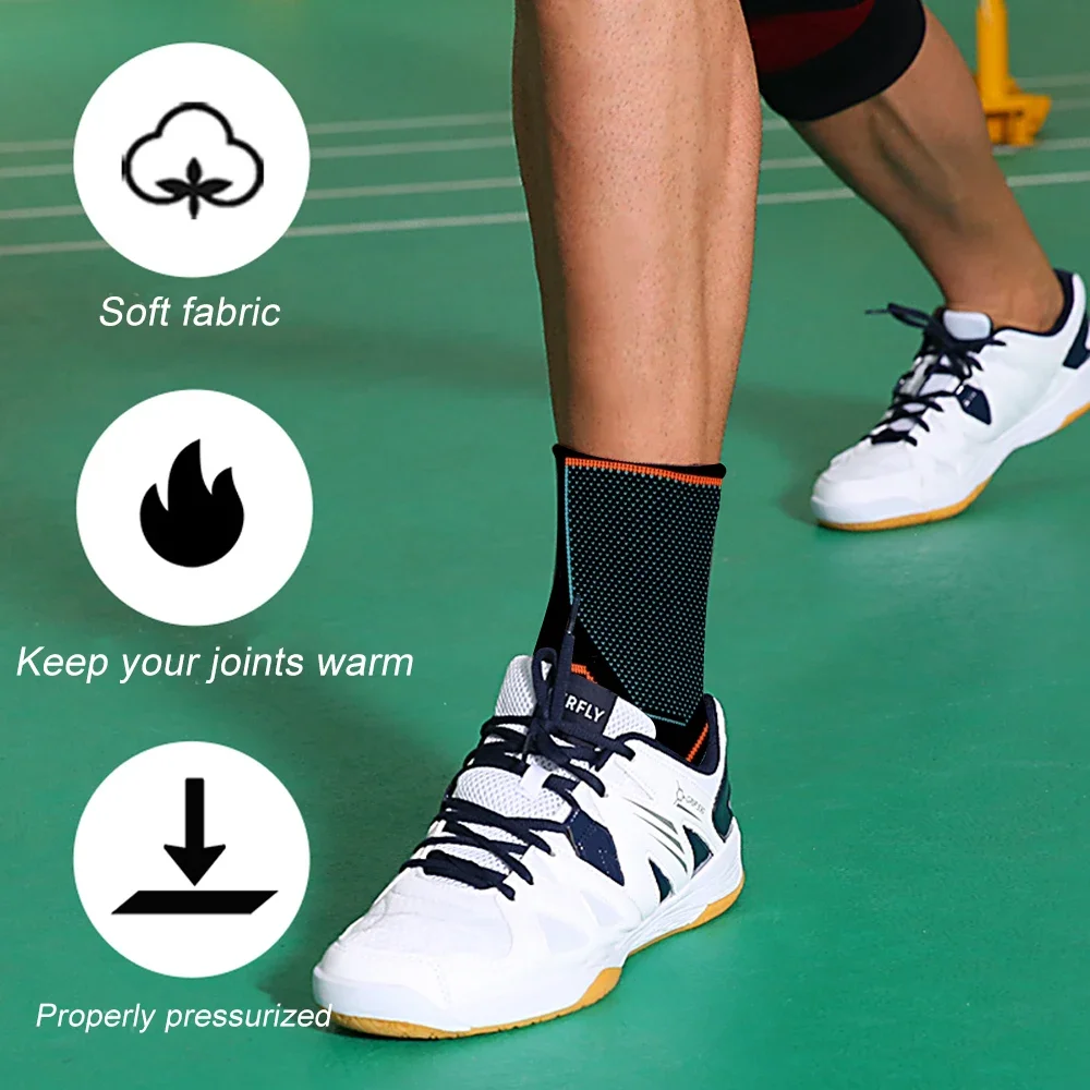Ankle Support Ankle Support Brace 2Pcs Sport Ankle Fixing Supporter Ankle Brace Compression Support Sleeve Elastic Bandage Foot Cuffs