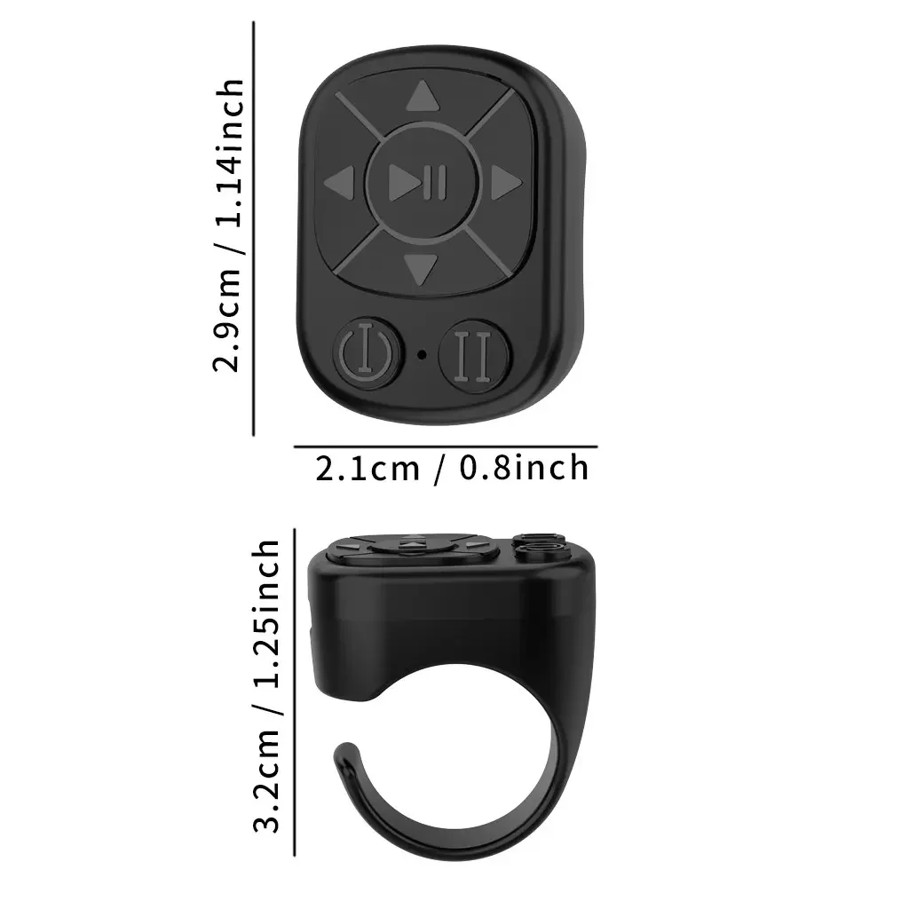 Multifunctional Ring Remote Control, Rechargeable Wireless Bluetooth Page Turner & Camera Shutter for Short Videos 2
