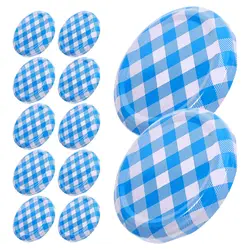 50 - Pack Reusable Airtight Tinplate Jar Lids for Canning and Kitchen Storage (Sky - blue)