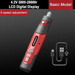 Cordless 4.2V Rechargeable Electric Engraving and Rotary Tool Set (Type D Bare Machine)