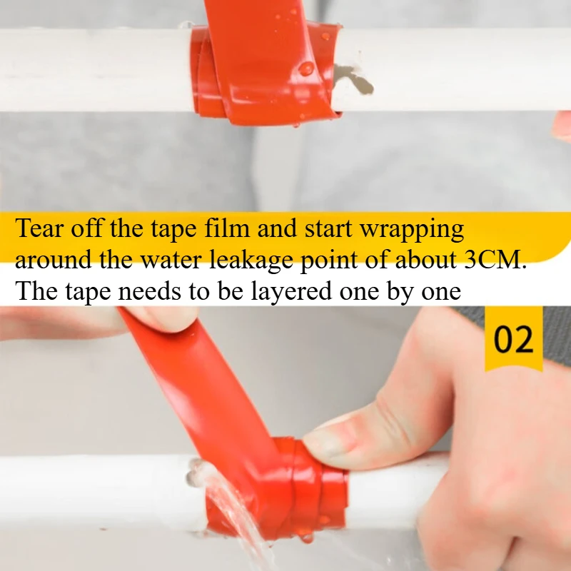 Red Self-adhesive Waterproof Tape Cinta impermeable Sellante Leak-stopping Water-stopping Repair Waterproof Sealing tape