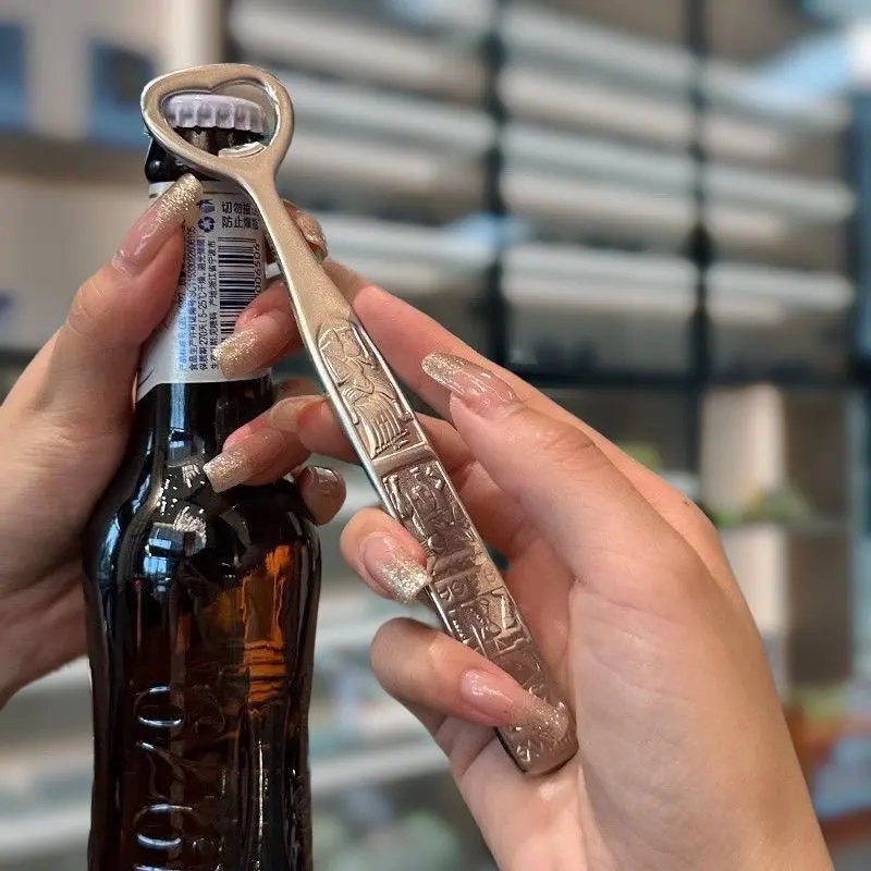 1/2pcs Exquisite luxury stainless steel personalized creative retro heart-shaped beer bottle opener bottle cap opener