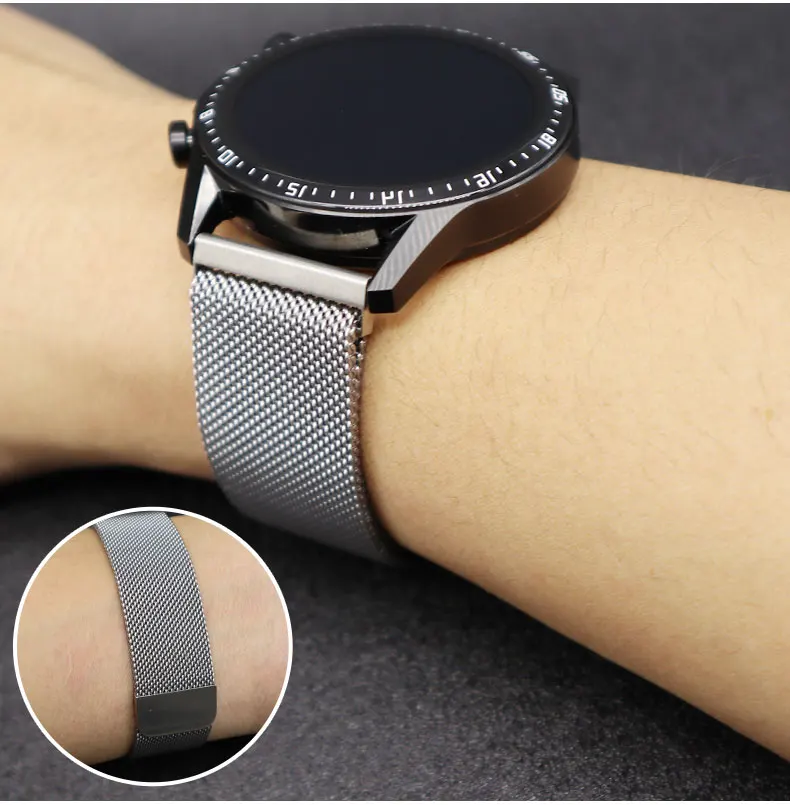 22mm 20mm Uhrenarmband für Samsung Galaxy Watch 4 Classic/Active 2/3/Gear S3 Frontier Smartwatch Magnetarmband Milanese Strap_voghion.com