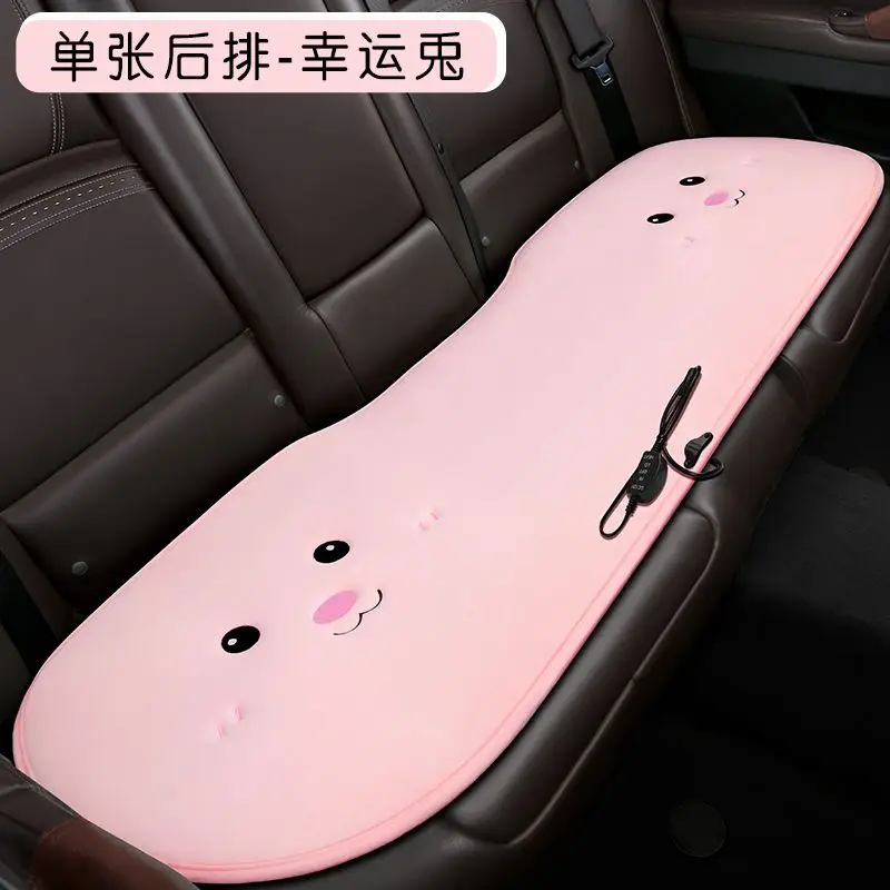 thumbnail image 1 of Cojín calefactor para automóvil, herramientas de felpa de una sola pieza para invierno, fundas de asiento mullidas de dibujos animados de diosa, accesorios para automóvil, 1 of 5
