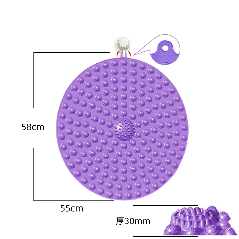 Cushioned Asparagus massage board High-quality Round Portable Toe massager Therapeutic Shiatsu board for Stress relief