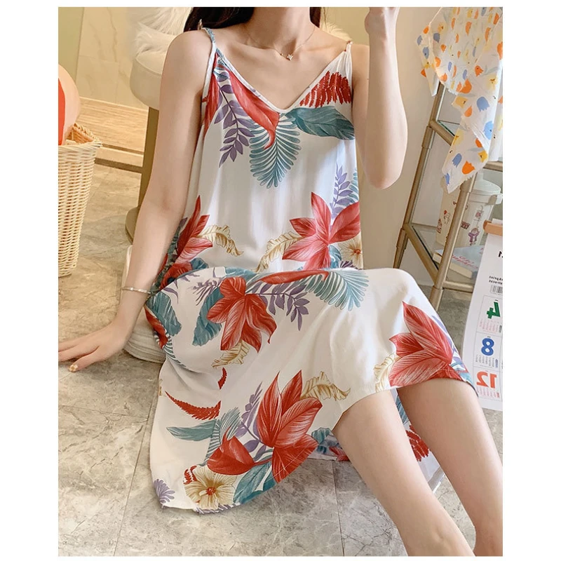 Maternity Pajamas Sleepwear Woman Sleeveless Nightdress Breastfeeding Nightgown Nursing Nightwear Pregnant Pyjama 2024 Homewear