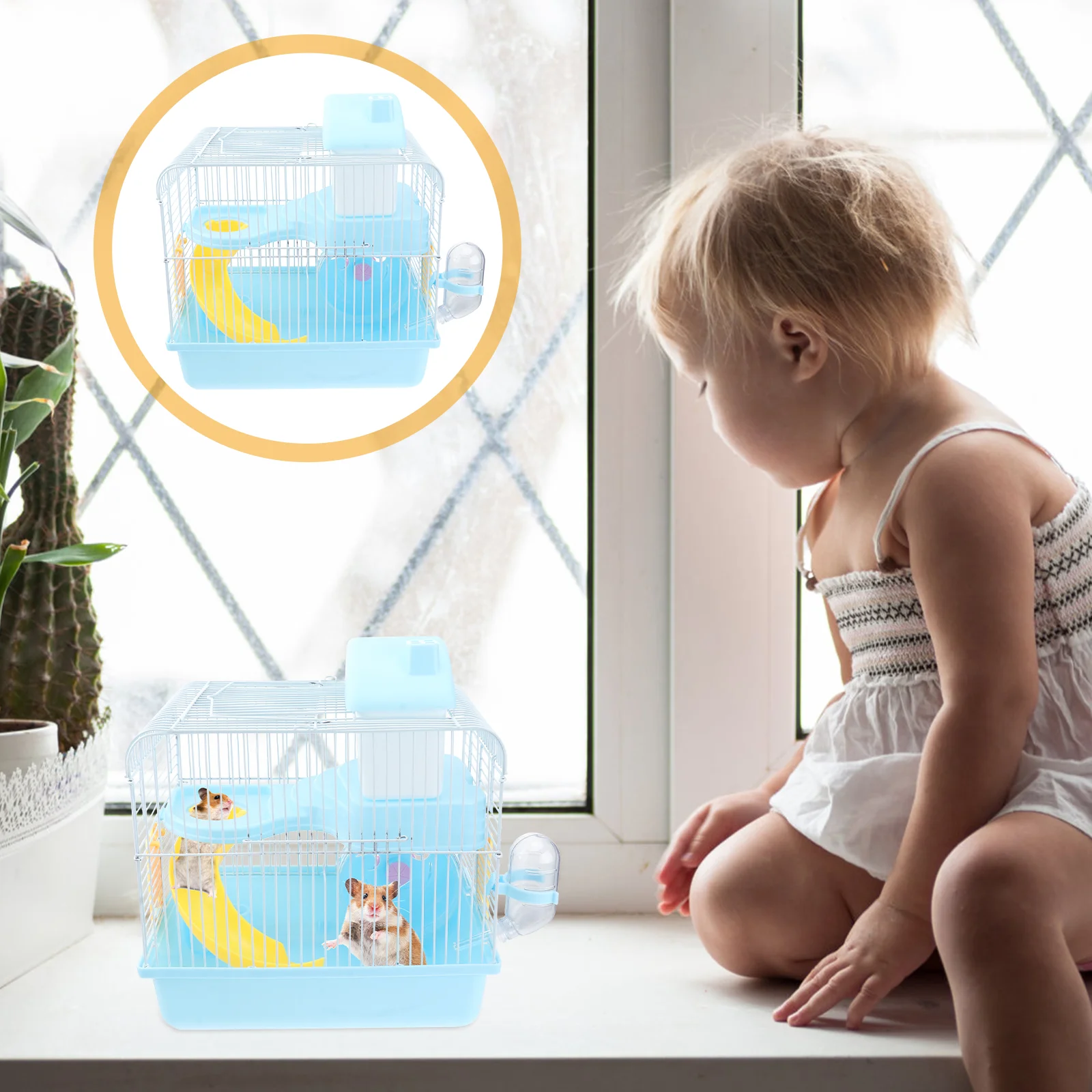 

Hamster Cage Gerbil Habitat, Small Animals Bed, Home Small Animals House, Rat Chinchilla Guinea Habitat House